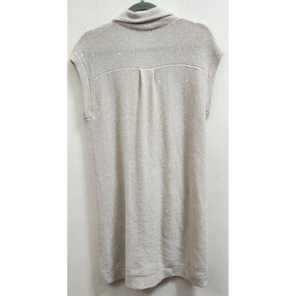 Brunello Cucinelli Cashmere Sleeveless Shawl Cardigan Speckled Knit Vest Double - Picture 7 of 14